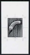 Tonga - Niuafo'ou 1991 Beetle Grub Burrowing 1p50 (from Longhorned Beetle set) B&W photographic Proof as SG 159