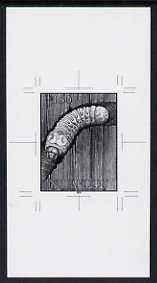 Tonga - Niuafo'ou 1991 Beetle Grub Burrowing 1p50 (from Longhorned Beetle set) B&W photographic Proof as SG 159