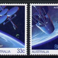 Australia 1986 AUSSAT National Communications Satellite system set of 2 unmounted mint, SG 998-99