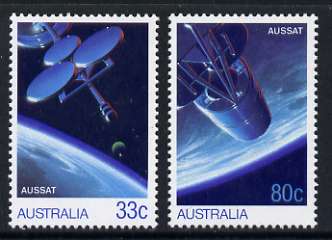 Australia 1986 AUSSAT National Communications Satellite system set of 2 unmounted mint, SG 998-99