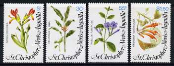 St Kitts-Nevis 1979 Flowers (1st Series) set of 4 unmounted mint, SG 417-20