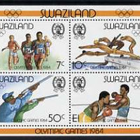 Swaziland 1984 Los Angeles Olympic Games m/sheet unmounted mint, SG MS461