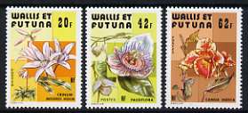 Wallis & Futuna 1979,Flowers (1st series) set of 3 unmounted mint, SG 328-30
