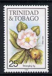 Trinidad & Tobago 1985-9 25c Strangling fig with '1989' imprint unmounted mint, SG 690