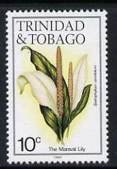 Trinidad & Tobago 1985-9 10c Maraval Lily with '1989' imprint unmounted mint, SG 687
