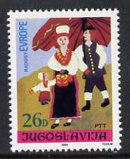 Yugoslavia 1984 26d National Costume from 16th 'Joy of Europe' Meeting set of 2, unmounted mint SG 2166