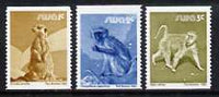 South West Africa 1980 Wildlife set of 3 perf x imperf unmounted mint, SG 366-68