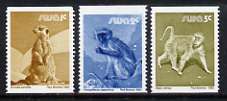 South West Africa 1980 Wildlife set of 3 perf x imperf unmounted mint, SG 366-68