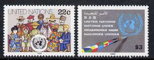United Nations (NY) 1985 People of Various Nations set of 2 unmounted mint, SG 454-55