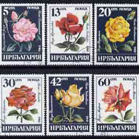 Bulgaria 1985 Roses set of 6 fine cto used, SG 3250-55