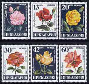 Bulgaria 1985 Roses set of 6 fine cto used, SG 3250-55