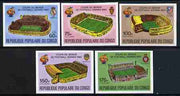 Congo 1980 World Cup Championships, Spain imperf set of 5 showing Spanish football grounds, as SG 726-30 unmounted mint