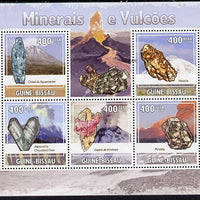 Guinea - Bissau 2009 Minerals & Volcanoes perf sheetlet containing 5 values unmounted mint