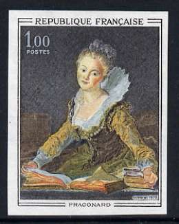 France 1972 1f (L'Etude) imperf single unmounted mint, as SG 1944