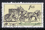 Czechoslovakia 1981 1k Mail Coach from Historic Coaches in Postal Museum set of 5, fine cto used, SG 2558