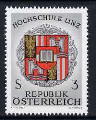 Austria 1966 Inauguration of Linz University 3s unmounted mint, SG 1492