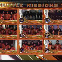 Malawi 2010 Space Shuttle Missions #06 perf sheetlet containing 9 values unmounted mint