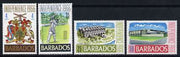 Barbados 1966 Independence set of 4 (Hilton Hotel, Barbados Arms, G Sobers, Pine Hill Dairy) unmounted mint, SG 356-59