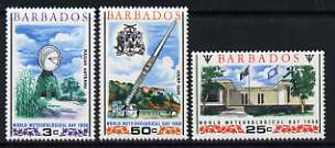 Barbados 1968 World Meteorological Day set of 3 unmounted mint, SG 372-74