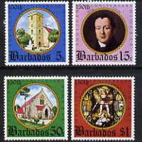 Barbados 1975 150th Anniversary of Anglican Diocese set of 4 unmounted mint, SG 526-29