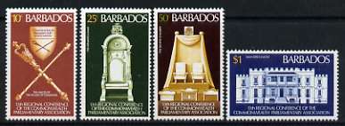 Barbados 1977 13th Regional Conference of Commonwealth Parliamentary Association set of 4 unmounted mint, SG 582-85