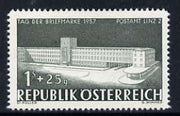 Austria 1957 1s + 25g Stamp Day (Post Office, Linz) unmounted mint, SG 1327