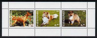 Karakalpakia Republic 2001 Dogs perf sheetlet containing set of 3 values unmounted mint