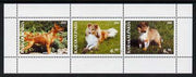 Karakalpakia Republic 2001 Dogs perf sheetlet containing set of 3 values unmounted mint