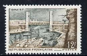 France 1957 12f Port of Brest unmounted mint, SG 1344