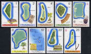 Tuvalu 1977 Maps (no wmk) from definitive set of 9 unmounted mint, SG 58-66
