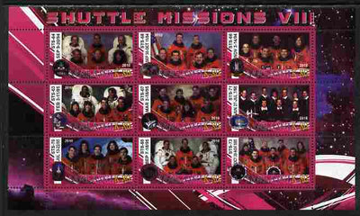 Malawi 2010 Space Shuttle Missions #08 perf sheetlet containing 9 values unmounted mint