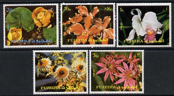 Fujeira 1972 Flowers set of 5 unmounted mint, Mi 1332-36