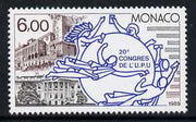 Monaco 1989 20th UPU Congress 6f showing The White House and Monaco Palace, unmounted mint, SG 1964