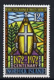 Norfolk Island 1972 Cent of first Pitcairner-built church unmounted mint, SG 128