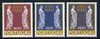 Portugal 1967 New Civil Law Code set of 3 showing Roman Senators, unmounted mint, SG 1319-21