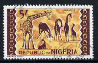 Nigeria 1965-66 Giraffes 5s from Animal Def set fine used SG 183
