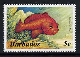 Barbados 1986-7 5c Coney unmounted mint, SG 796A (gutter pairs pro rata)