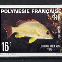 French Polynesia 1981 16f Black-tailed Snapper imperf single unmounted mint, as SG 340