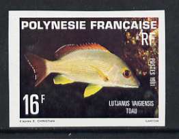 French Polynesia 1981 16f Black-tailed Snapper imperf single unmounted mint, as SG 340