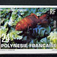 French Polynesia 1981 24f Purple-spotted Grouper imperf single unmounted mint, as SG 341