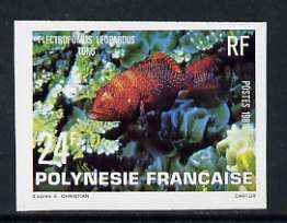 French Polynesia 1981 24f Purple-spotted Grouper imperf single unmounted mint, as SG 341