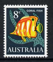 Australia 1966-73 Copper-banded butterflyfish 8c from decimal def set unmounted mint, SG 389