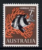 Australia 1966-73 White-tailed Dascyllus 7c (Humbug fish) from decimal def set unmounted mint, SG 388