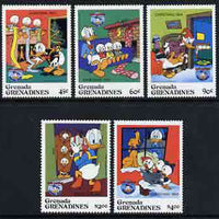 Grenada - Grenadines 1984 Christmas set of 5 featuring Donald Duck, nephews and Pluto unmounted mint, SG 639-44