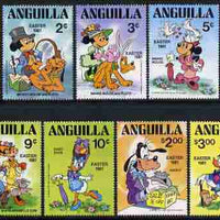Anguilla 1981 Easter complete set of 9 showing Disney characters wearing Easter bonnets unmounted mint, SG 454-62