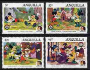 Anguilla 1985 Birth Bicentenaries of Grimm Brothers set of 4 with Disney characters in scenes from 'Hansel and Gretel' unmounted mint, SG 685-688