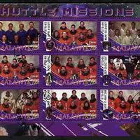 Malawi 2010 Space Shuttle Missions #10 perf sheetlet containing 9 values fine cto used