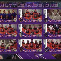 Malawi 2010 Space Shuttle Missions #10 perf sheetlet containing 9 values unmounted mint