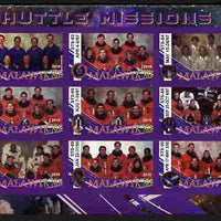 Malawi 2010 Space Shuttle Missions #10 imperf sheetlet containing 9 values unmounted mint