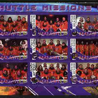 Malawi 2010 Space Shuttle Missions #11 perf sheetlet containing 9 values fine cto used